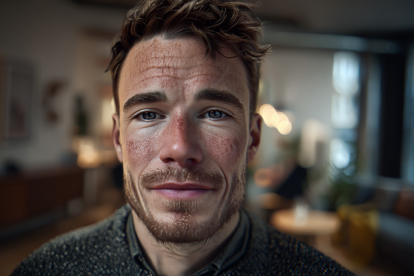 Ein Mann, der geradeaus schaut | Quelle: Midjourney