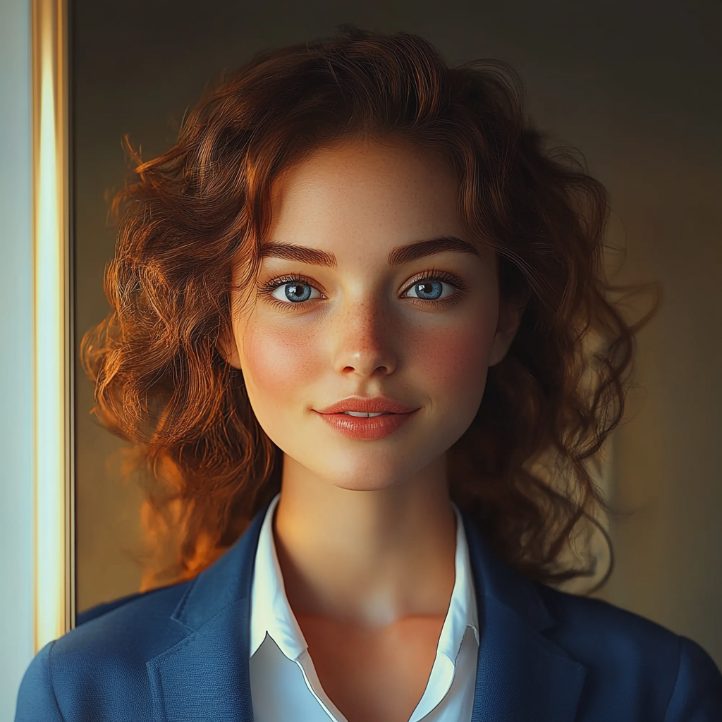 Eine selbstbewusste Frau, die lächelt | Quelle: Midjourney