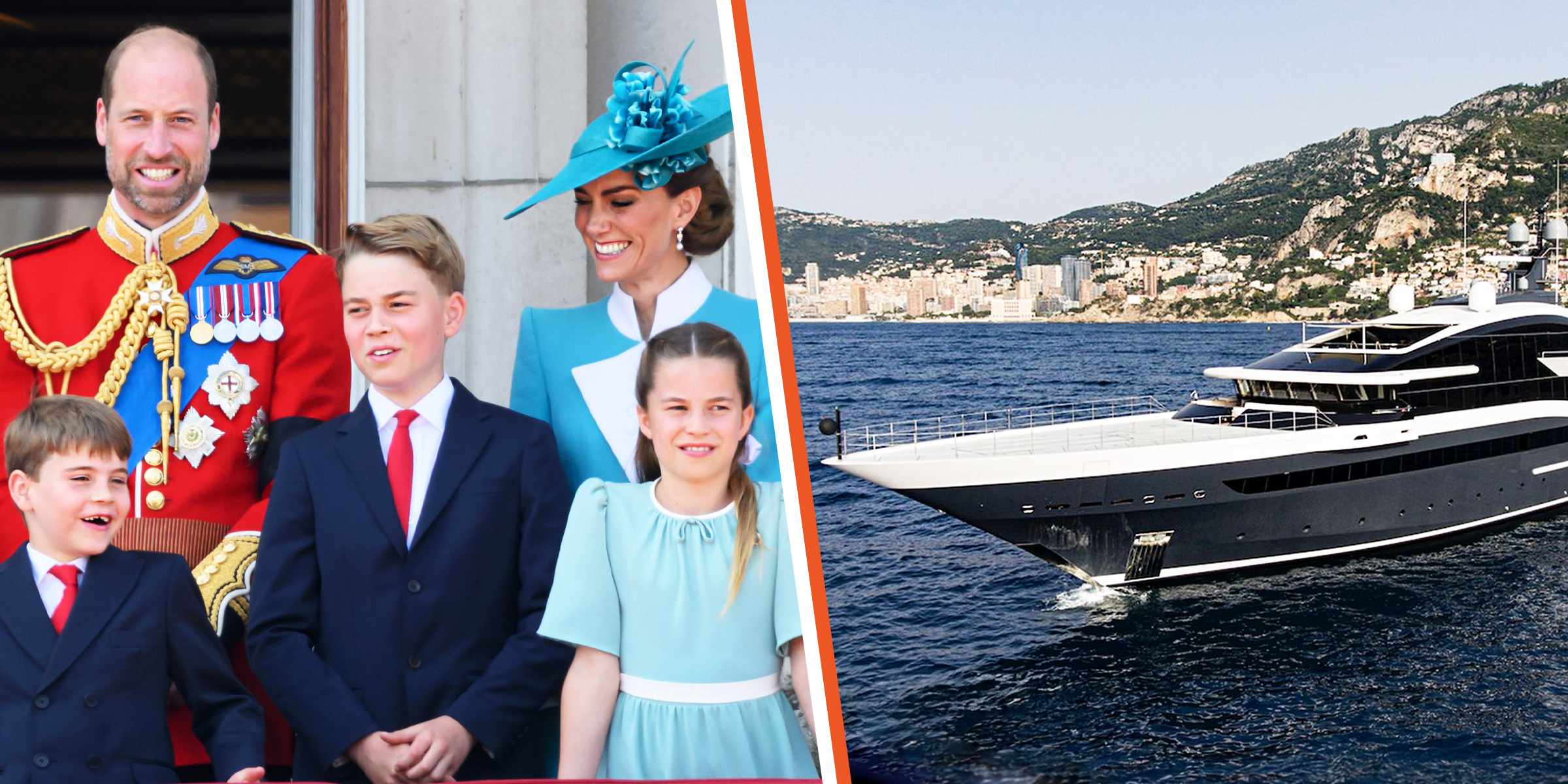 Prinz William, Prinzessin Catherine, Prinz George, Prinzessin Charlotte, Prinz Louis | Eine Yacht | Quelle: Getty Images | yachtcharterfleet.com