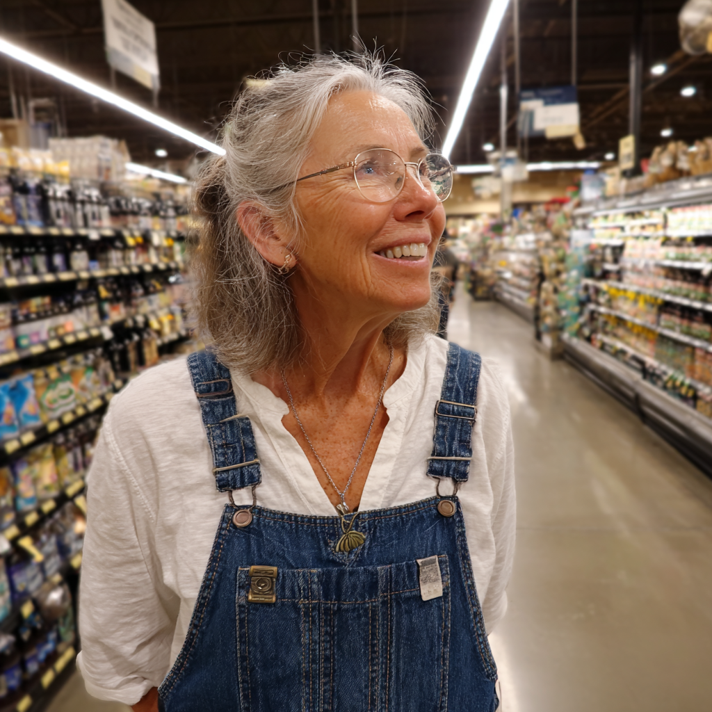 Eine lächelnde ältere Frau | Quelle: Midjourney