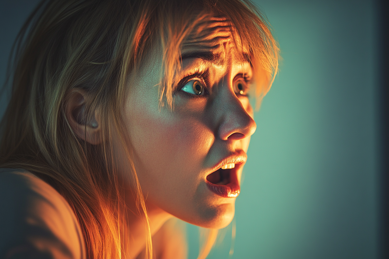 Eine erschütterte Frau | Quelle: Midjourney