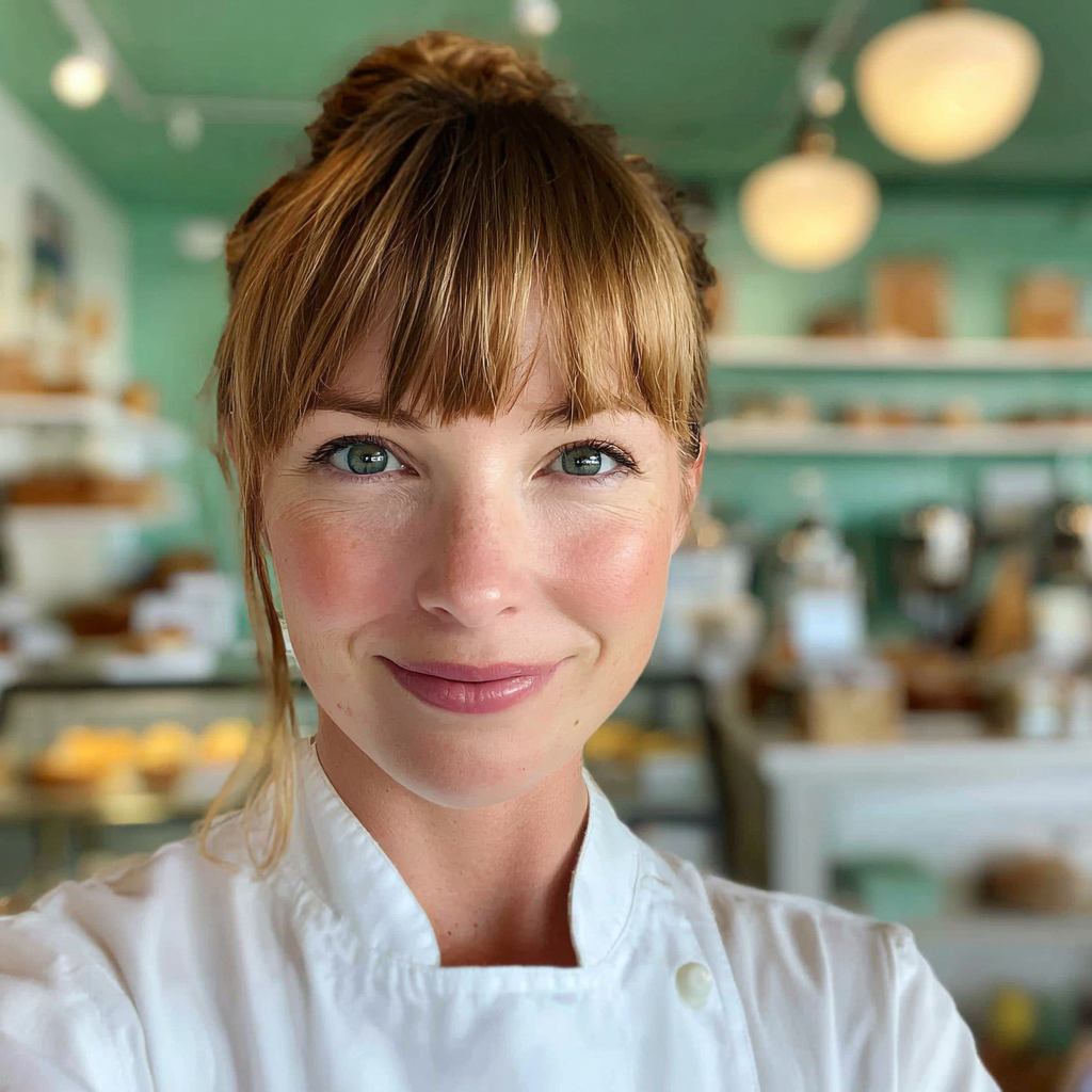 Eine Nahaufnahme einer lächelnden Frau | Quelle: Midjourney