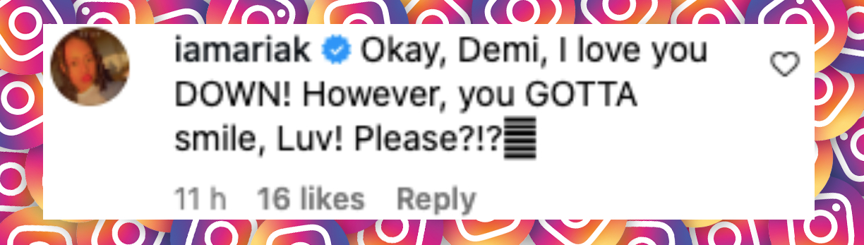 Nutzer-Kommentar über Demi Lovato, gepostet am 26. Mai 2025. | Quelle: Instagram/voguemagazine