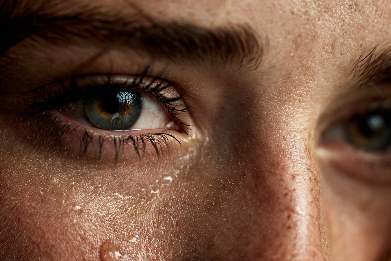 Tränen in den Augen einer Frau | Quelle: Midjourney