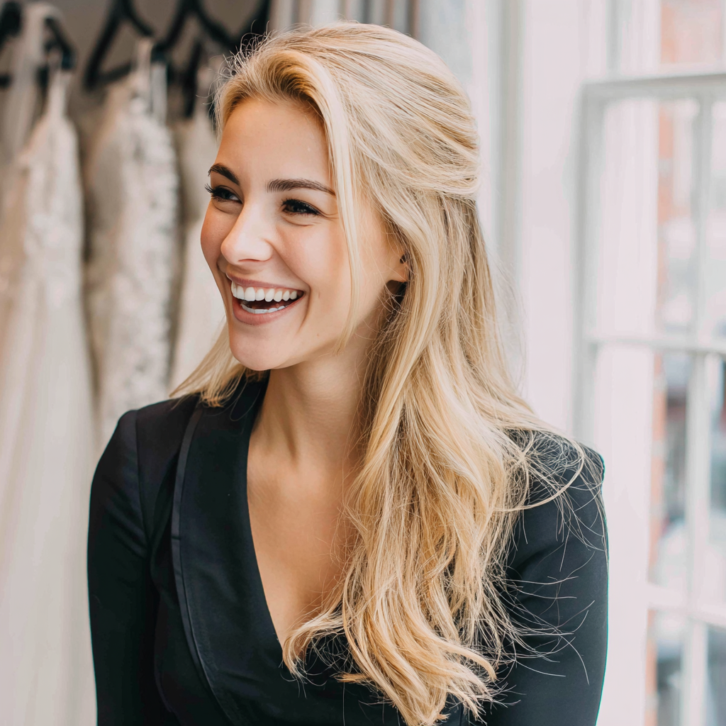 Eine lachende Frau | Quelle: Midjourney