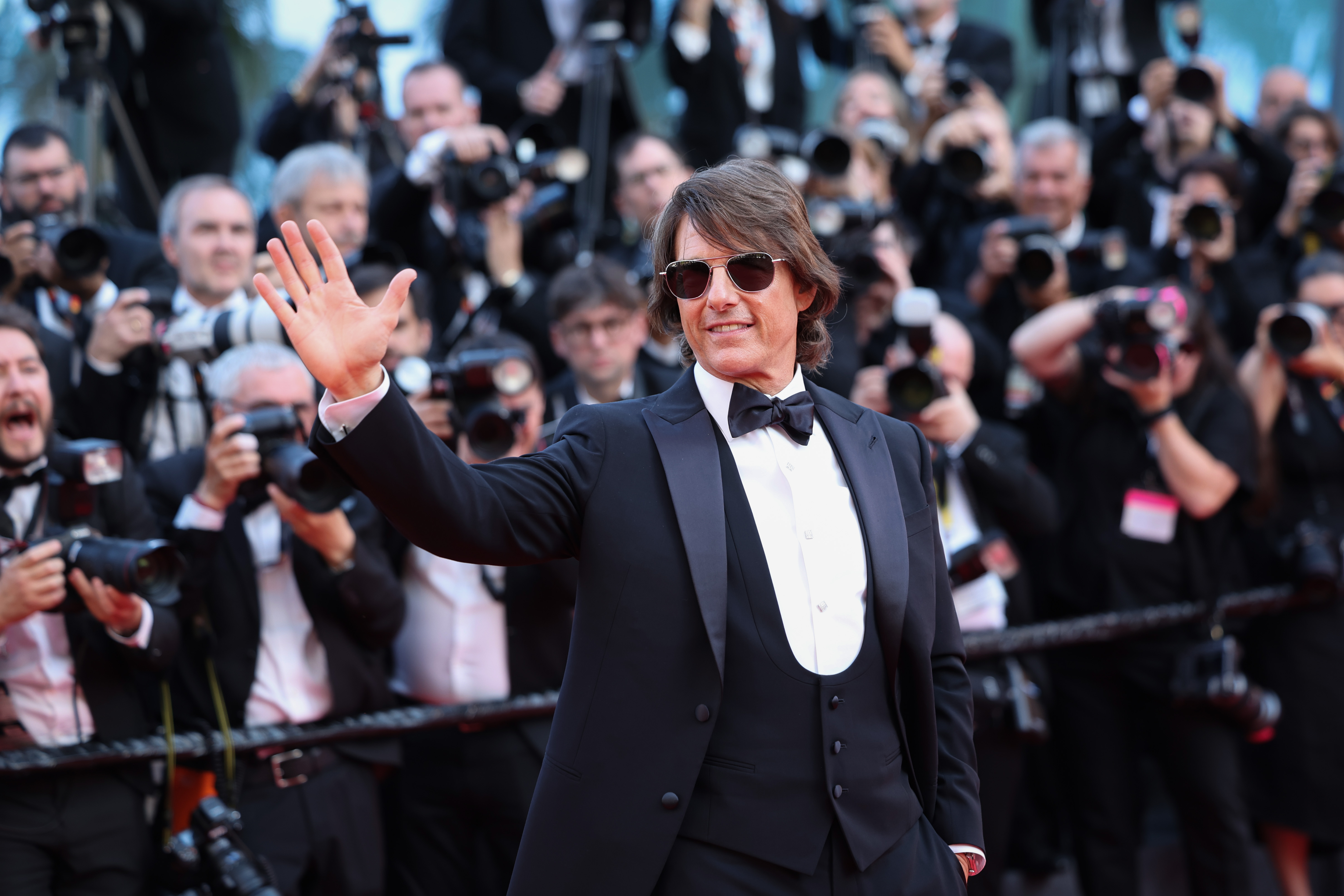 Tom Cruise besucht den roten Teppich von „Mission Impossible - The Final Reckoning“ bei den 78. jährlichen Filmfestspielen von Cannes am 14. Mai 2025 in Cannes, Frankreich | Quelle: Getty Images