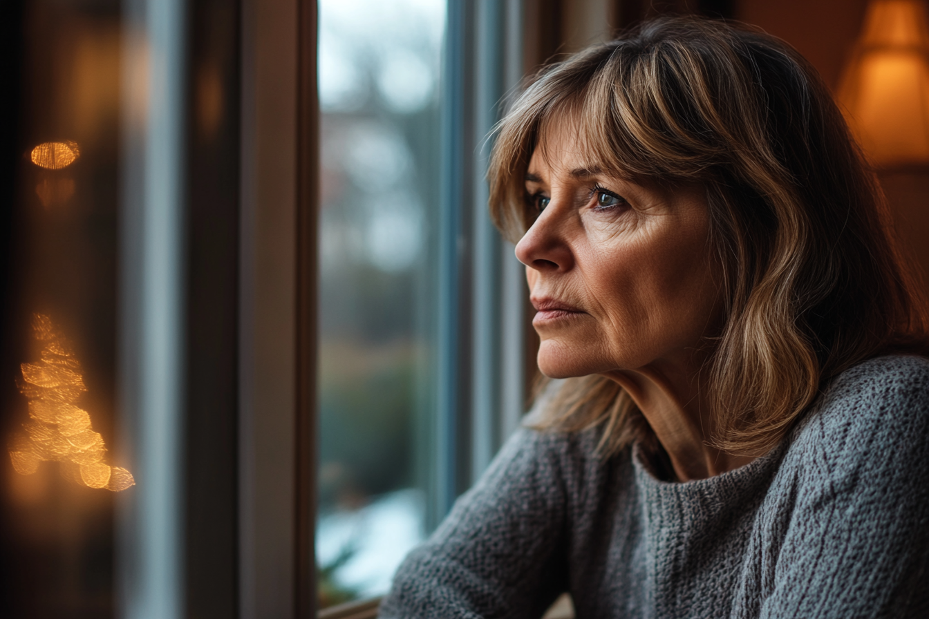 Eine Frau, die aus einem Fenster starrt | Quelle: Midjourney