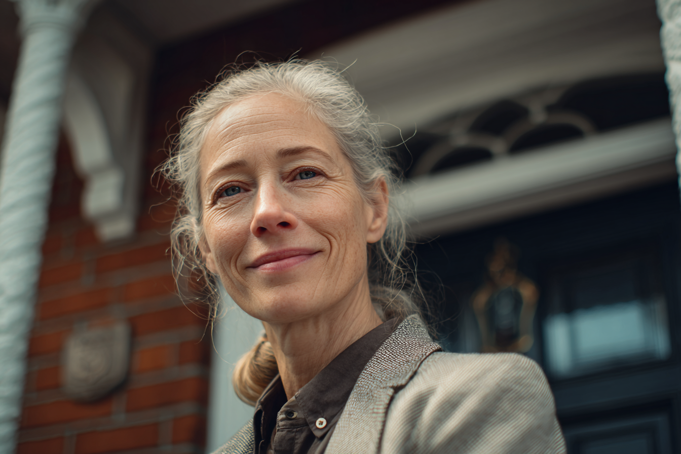 Eine ältere Frau lächelt | Quelle: Midjourney