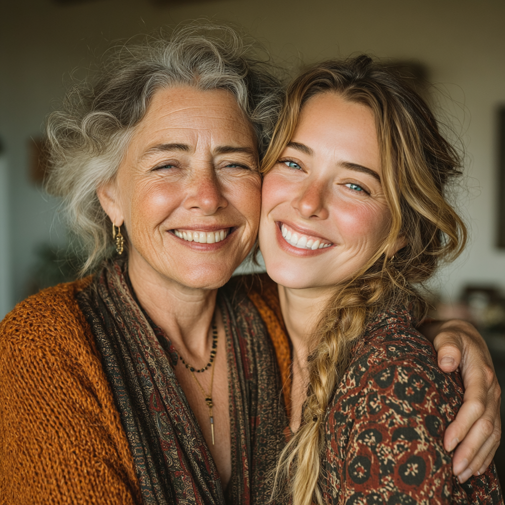 Eine Mutter und ihre Tochter versöhnen sich | Quelle: Midjourney