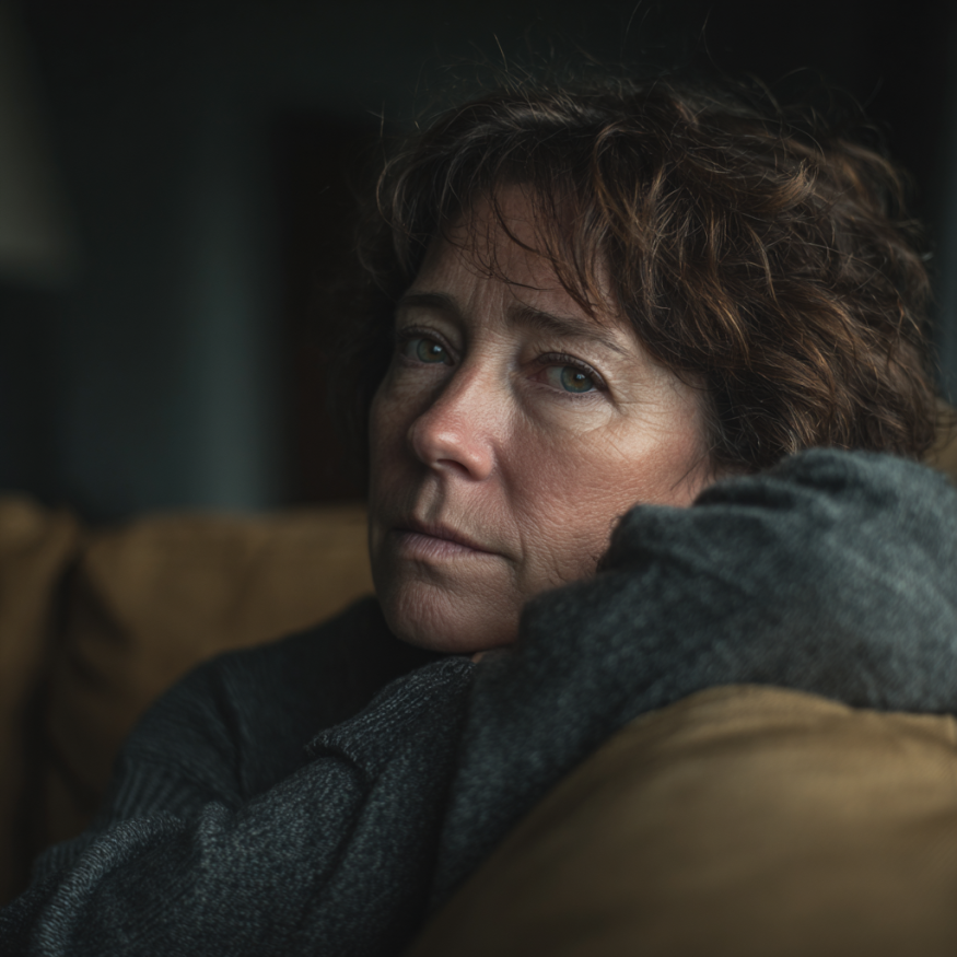 Eine müde aussehende Frau | Quelle: Midjourney