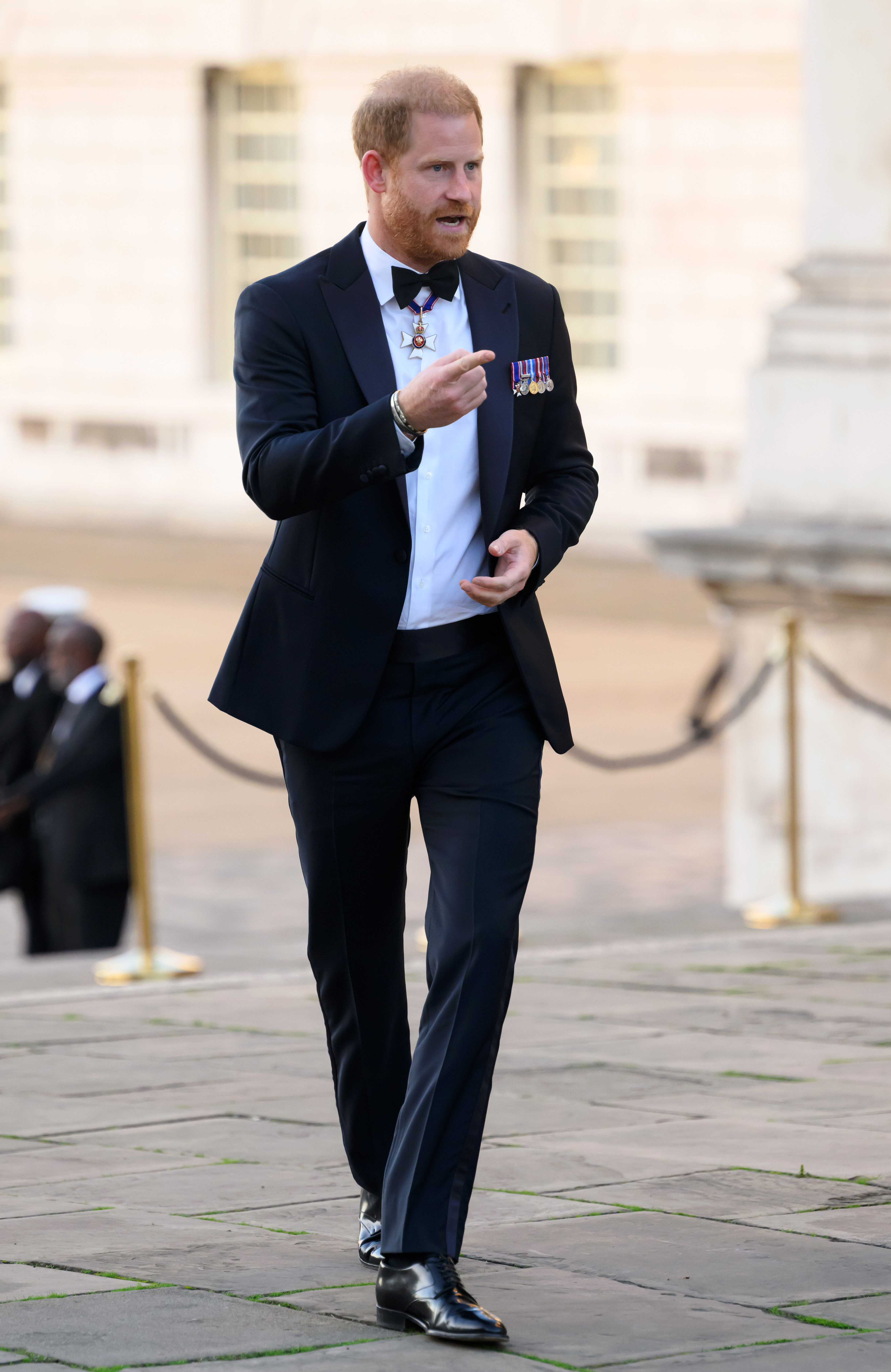 Das Galadinner im Old Royal Naval College im Südosten Londons diente als wichtige Spendenaktion für verwundete, verletzte und kranke Soldaten. Harry ist Gründungspate der Stiftung. | Quelle: Getty Images