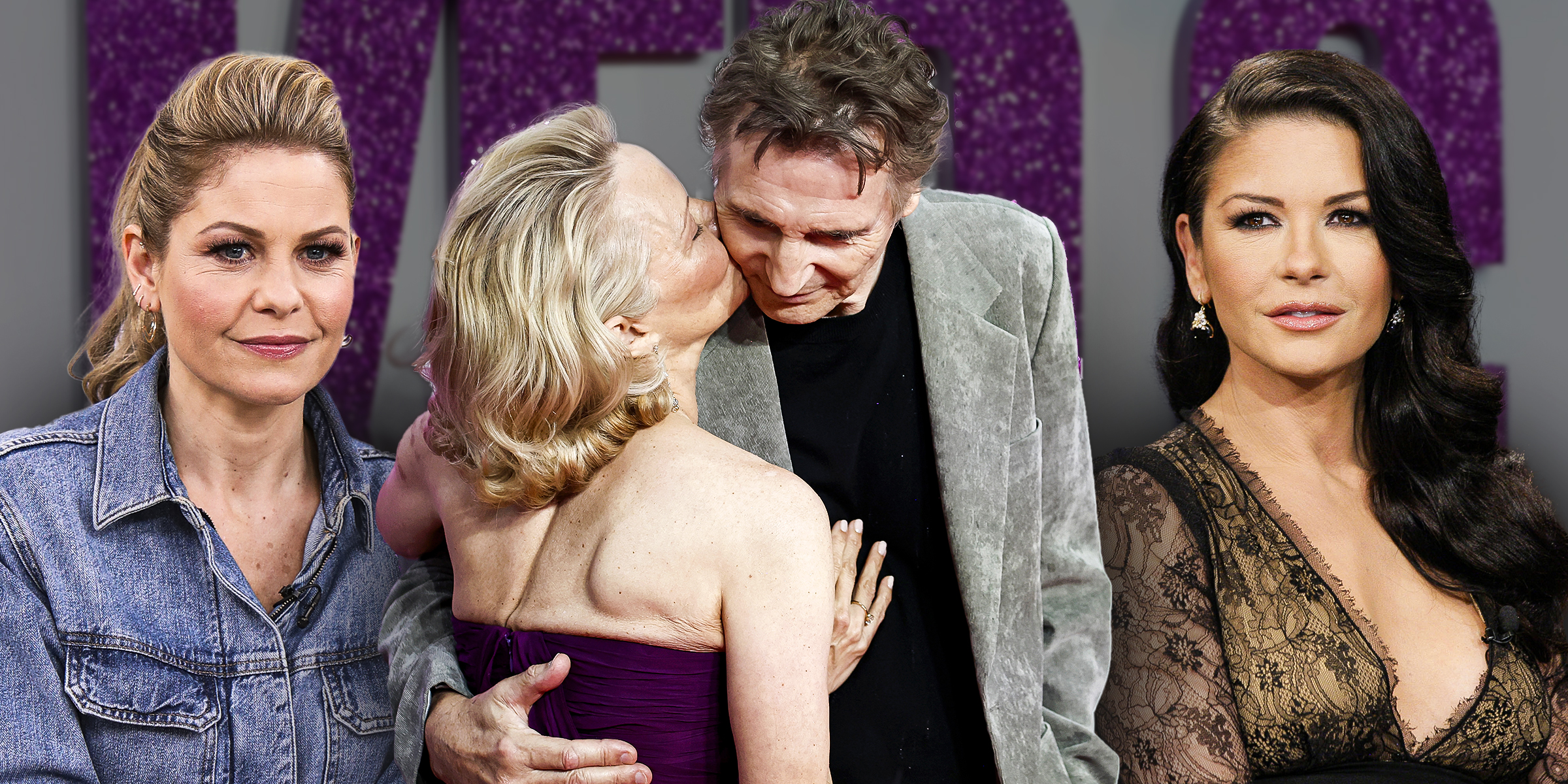 Candace Cameron Bure, Pamela Anderson, Liam Neeson und Catherine Zeta-Jones | Quelle: Getty Images