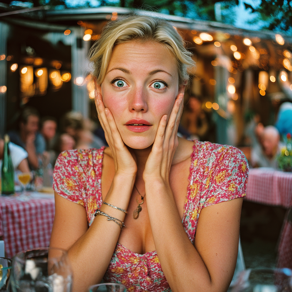 Eine schockierte Frau | Quelle: Midjourney