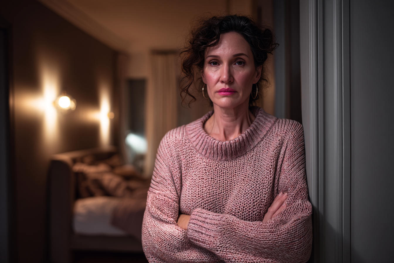 Eine Frau steht im Zimmer ihrer Stieftochter | Quelle: Midjourney