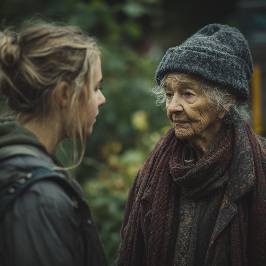 Zwei Frauen im Gespräch | Quelle: Midjourney