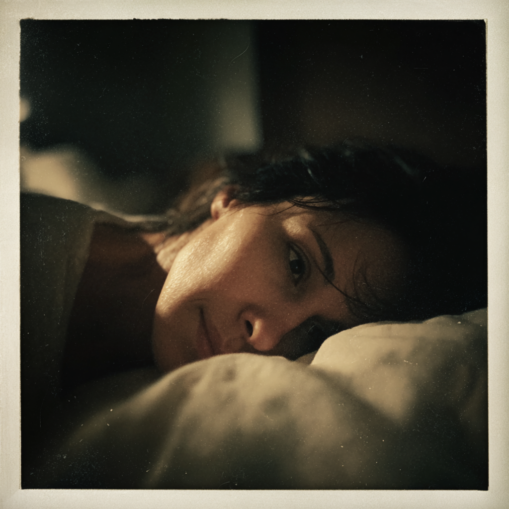 Eine kranke Frau liegt auf ihrem Bett | Quelle: Midjourney