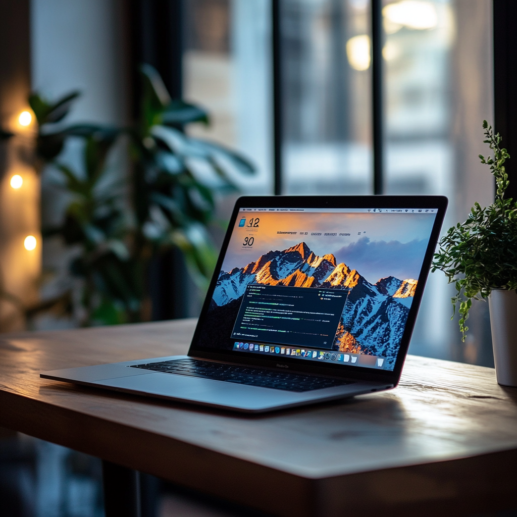 Ein Laptop auf einem Tisch | Quelle: Midjourney