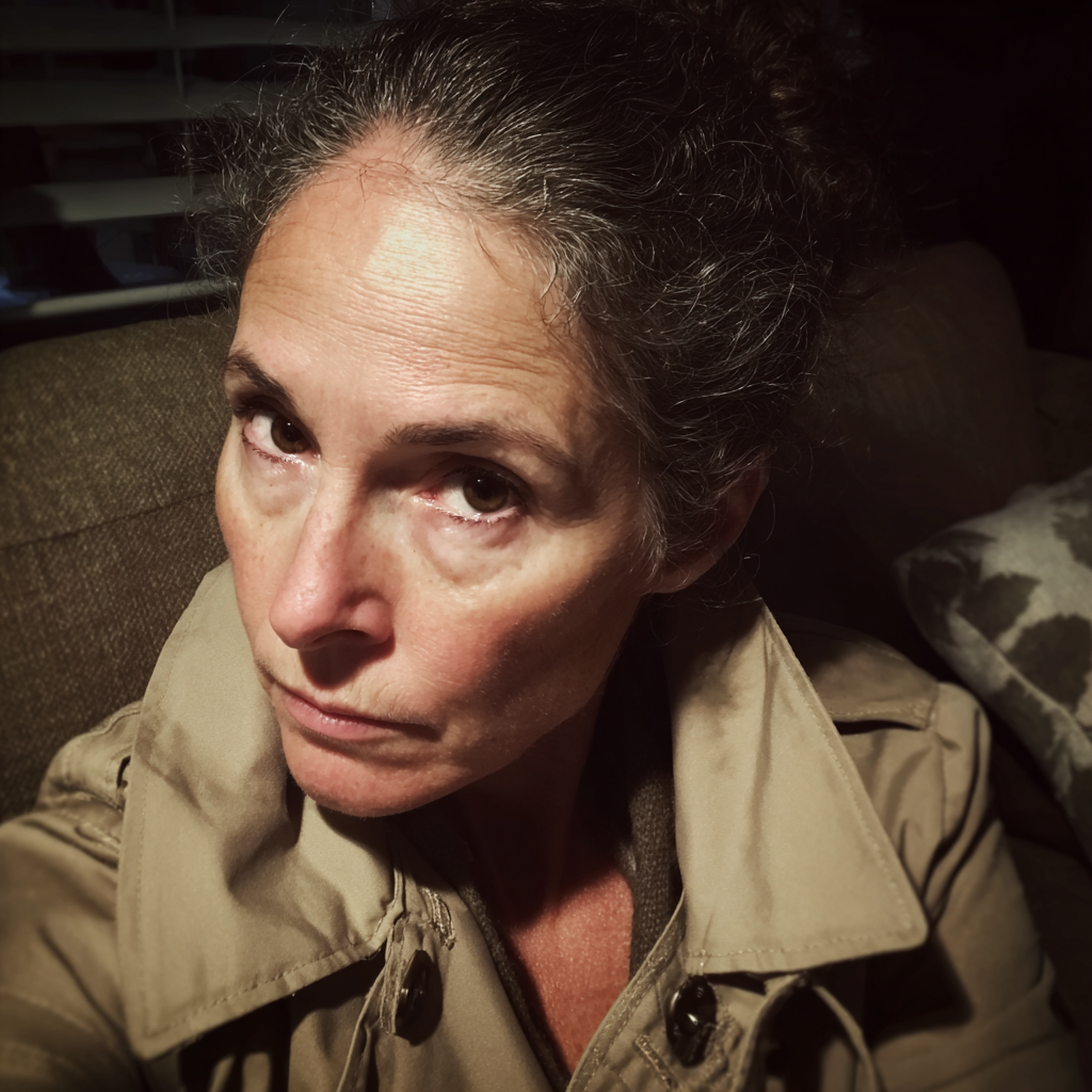 Eine ältere Frau sitzt auf einer Couch | Quelle: Midjourney