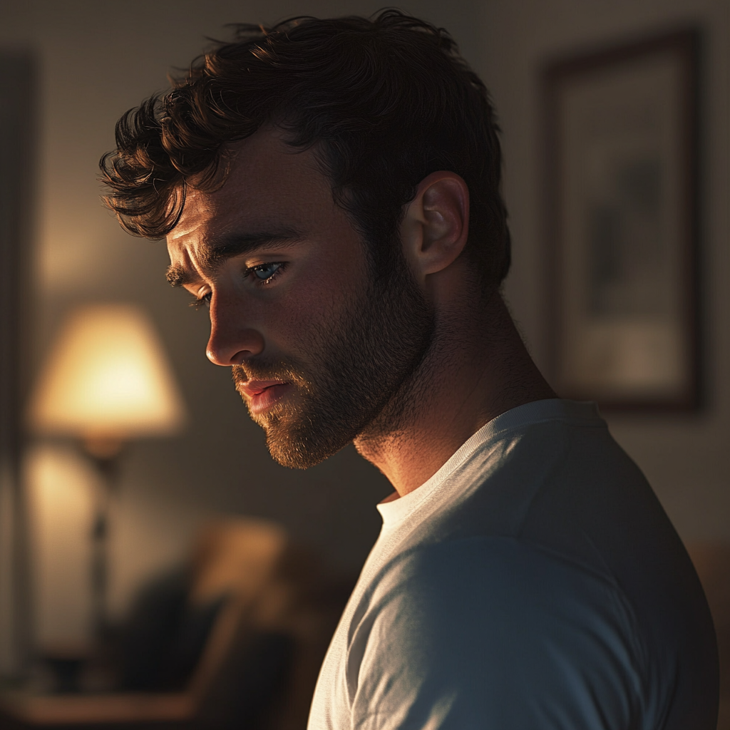 Ein emotional überforderter Mann | Quelle: Midjourney