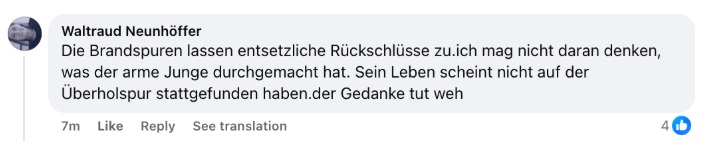 Nutzerkommentar zu dem schrecklichen Fund | Quelle: Facebook/Bild