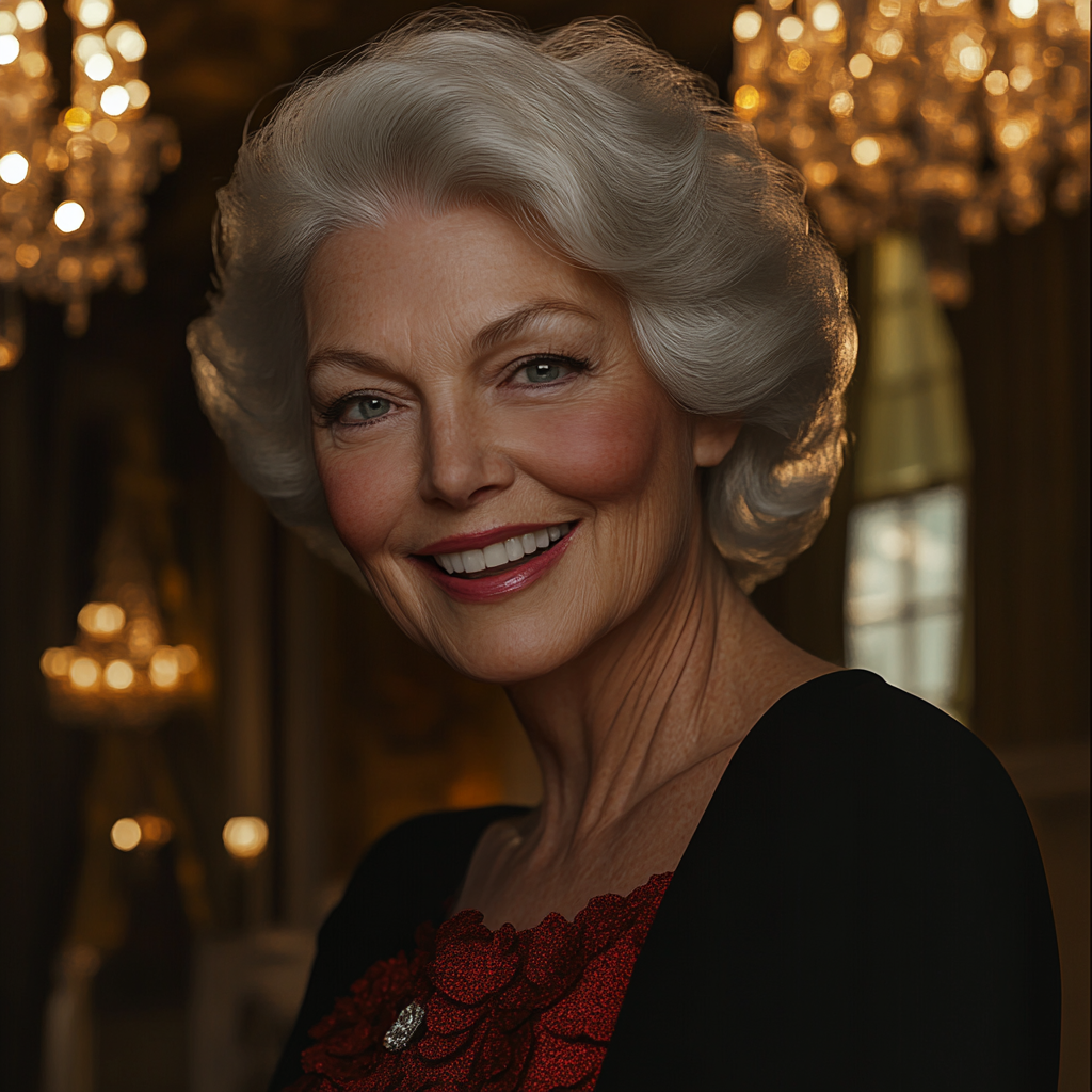 Eine lächelnde Seniorin | Quelle: Midjourney