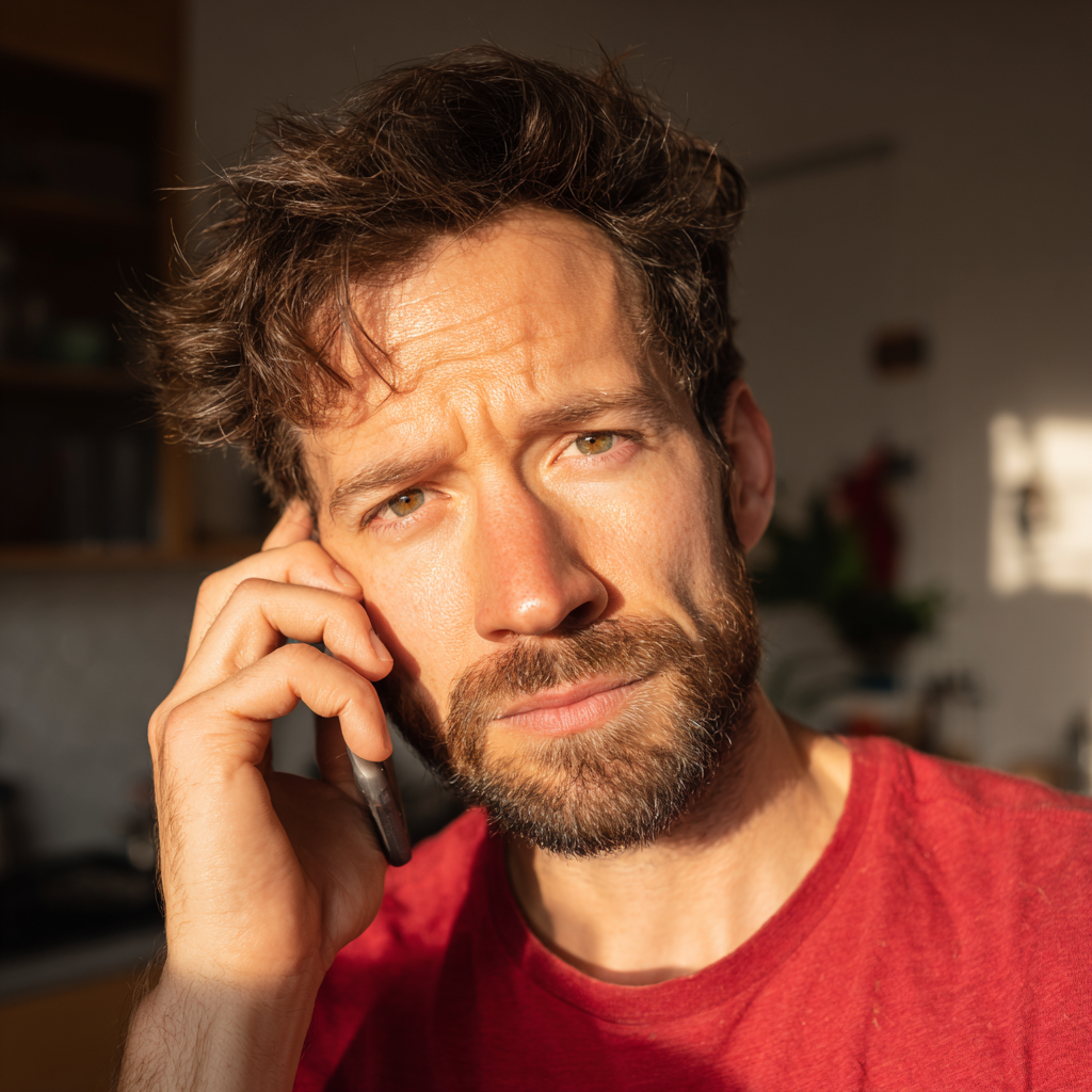 Ein Mann, der mit einem Handy telefoniert | Quelle: Midjourney