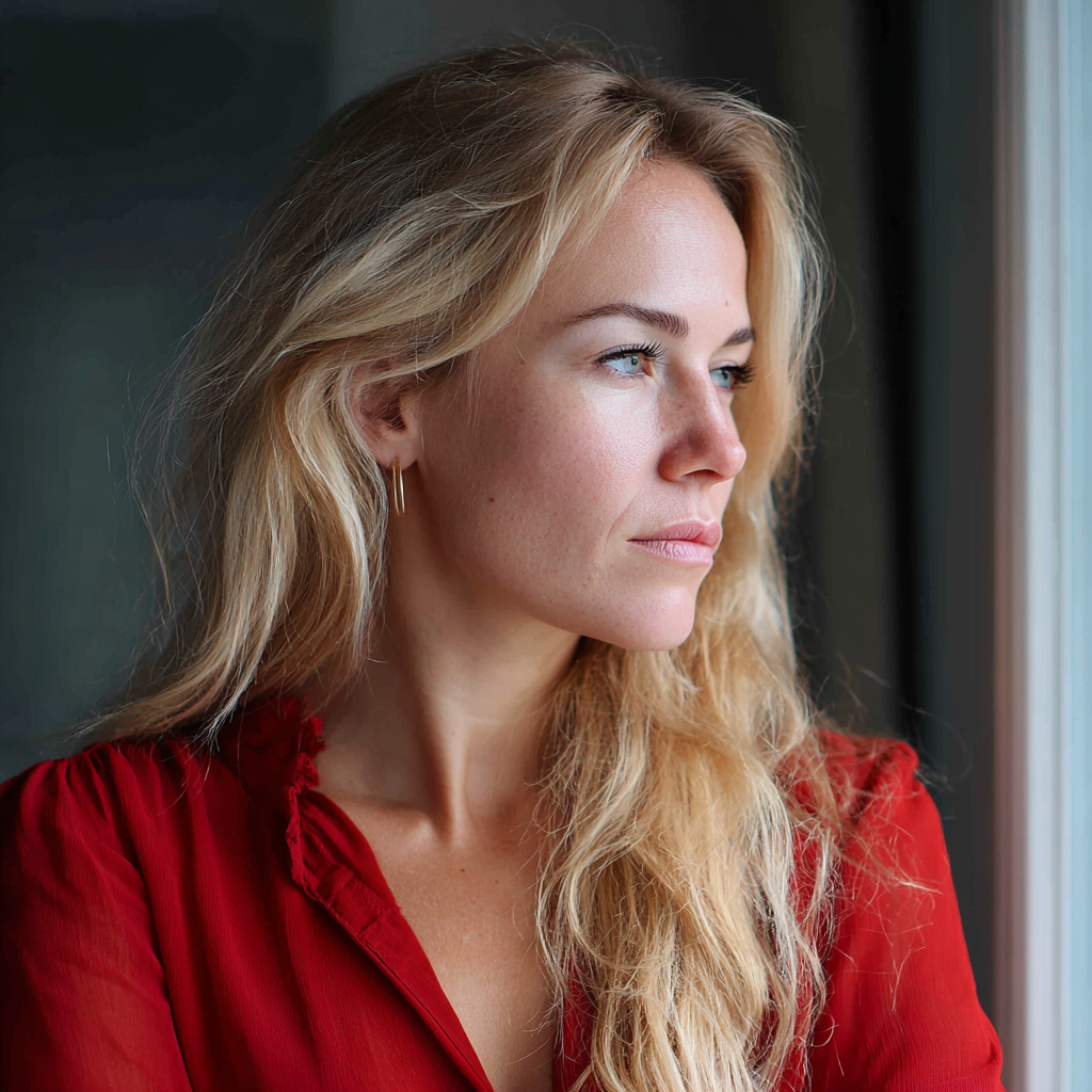 Eine Frau, die aus einem Fenster schaut | Quelle: Midjourney