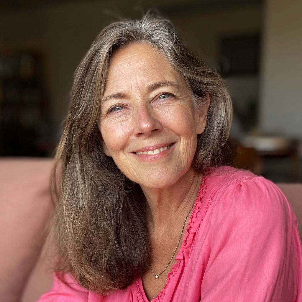 Eine lächelnde ältere Frau | Quelle: Midjourney