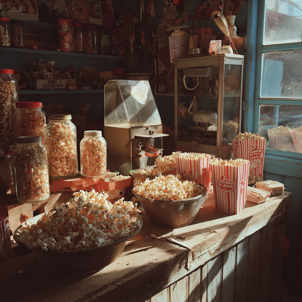 Ein Kettle Corn Stand | Quelle: Midjourney