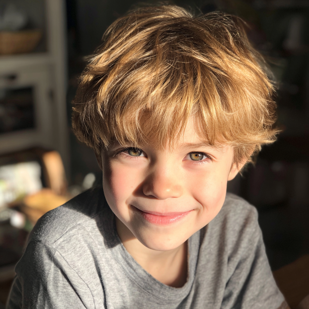 Ein lächelnder kleiner Junge | Quelle: Midjourney