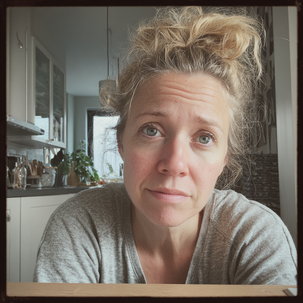 Eine Nahaufnahme einer emotionalen Frau | Quelle: Midjourney