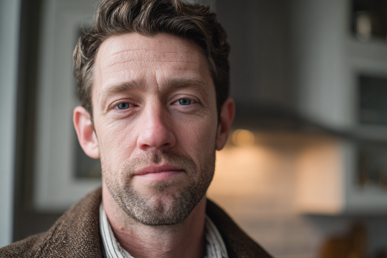 Ein Mann, der geradeaus schaut | Quelle: Midjourney