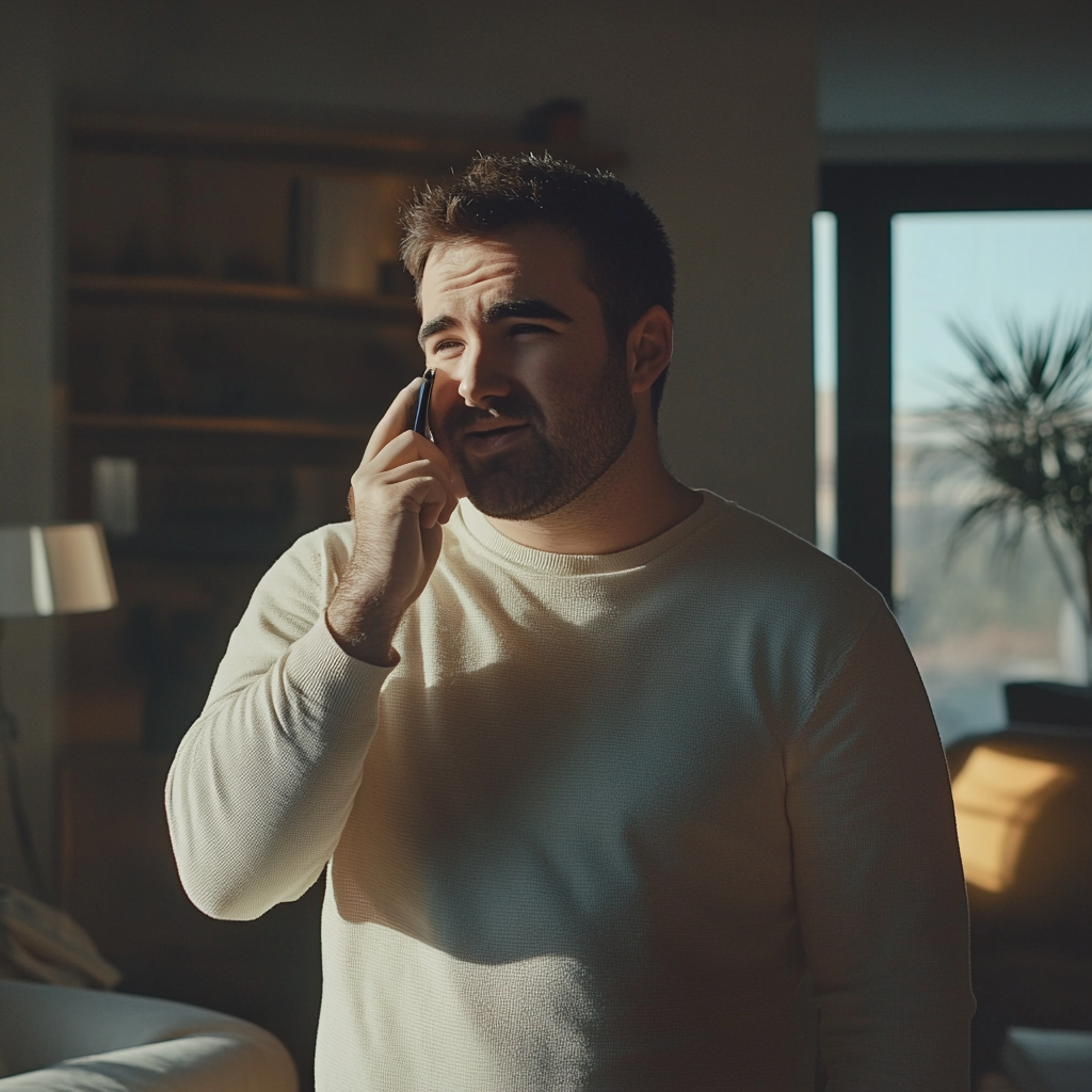 Mężczyzna wykonujący połączenie telefoniczne | Źródło: Midjourney