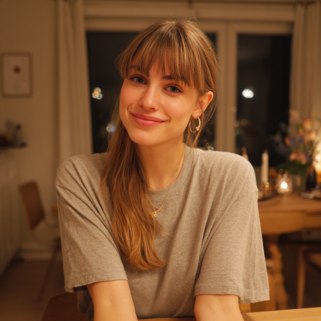 Eine Nahaufnahme einer lächelnden Frau | Quelle: Midjourney