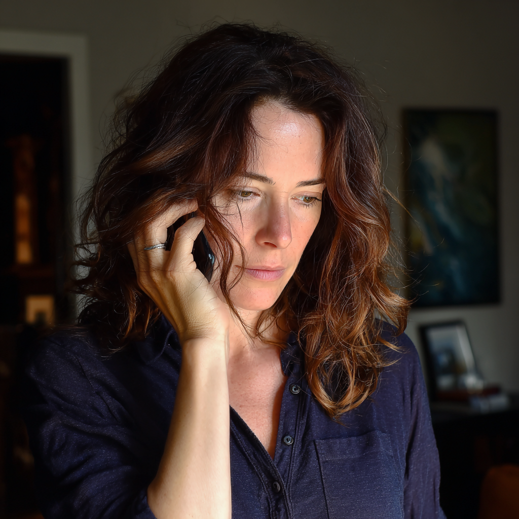 Eine Frau spricht am Telefon | Quelle: Midjourney