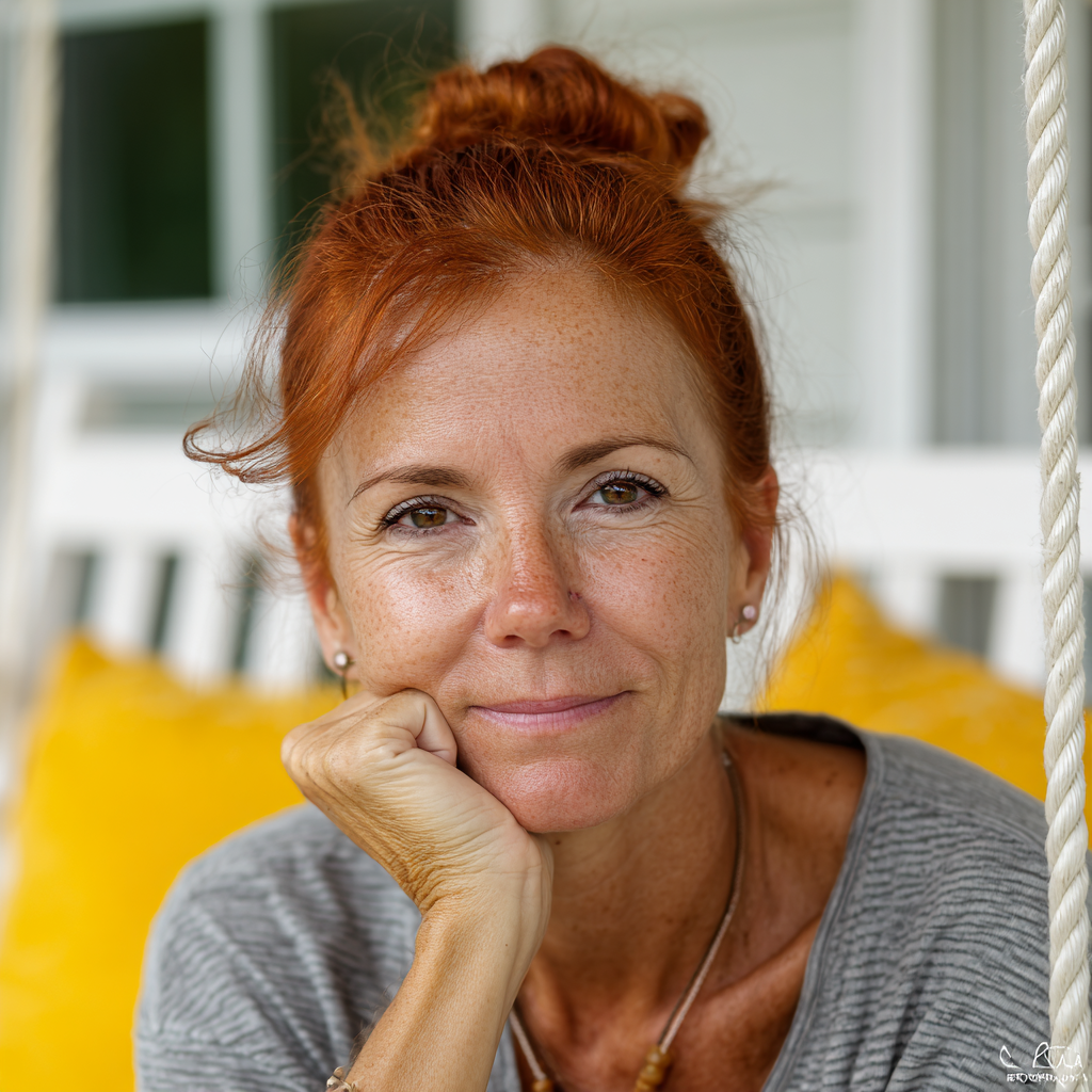 Eine Nahaufnahme einer lächelnden älteren Frau | Quelle: Midjourney