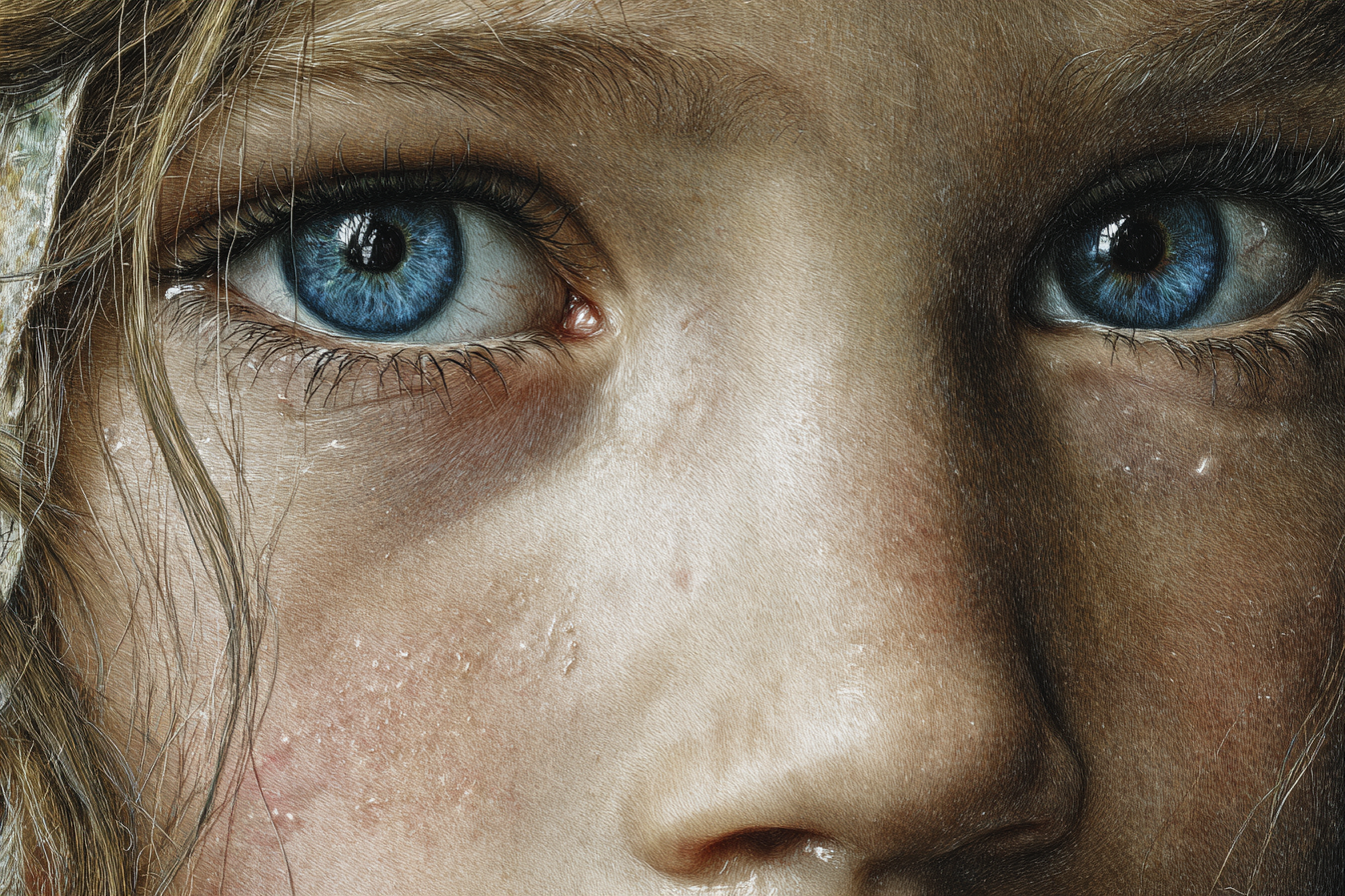 Nahaufnahme der Augen eines Mädchens | Quelle: Midjourney