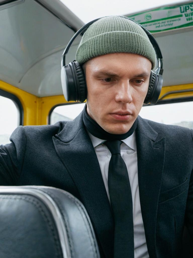 Ein Mann in einem Bus | Quelle: Midjourney