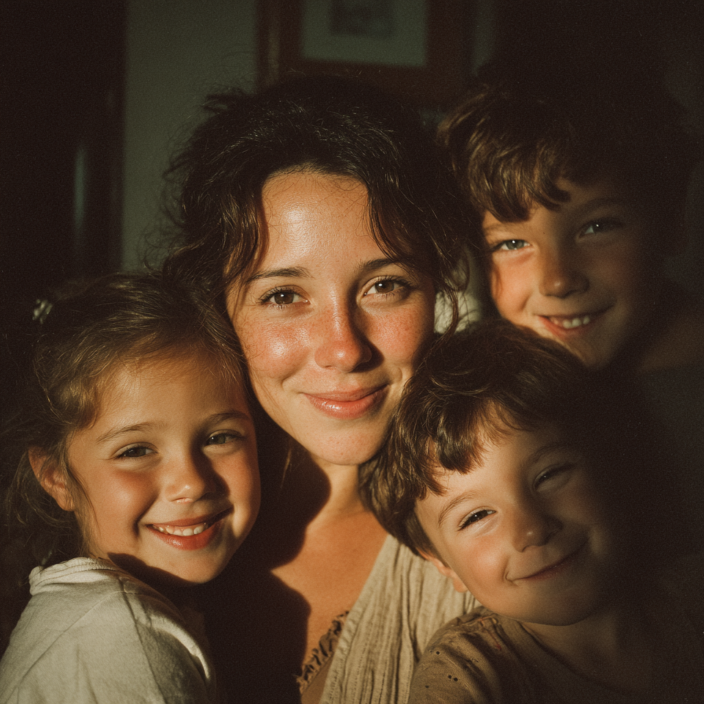 Eine Mutter und ihre Kinder | Quelle: Midjourney