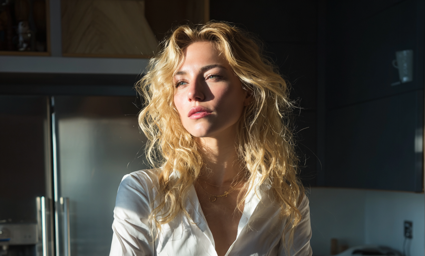 Eine aufgebrachte Frau in einer Küche | Quelle: Midjourney