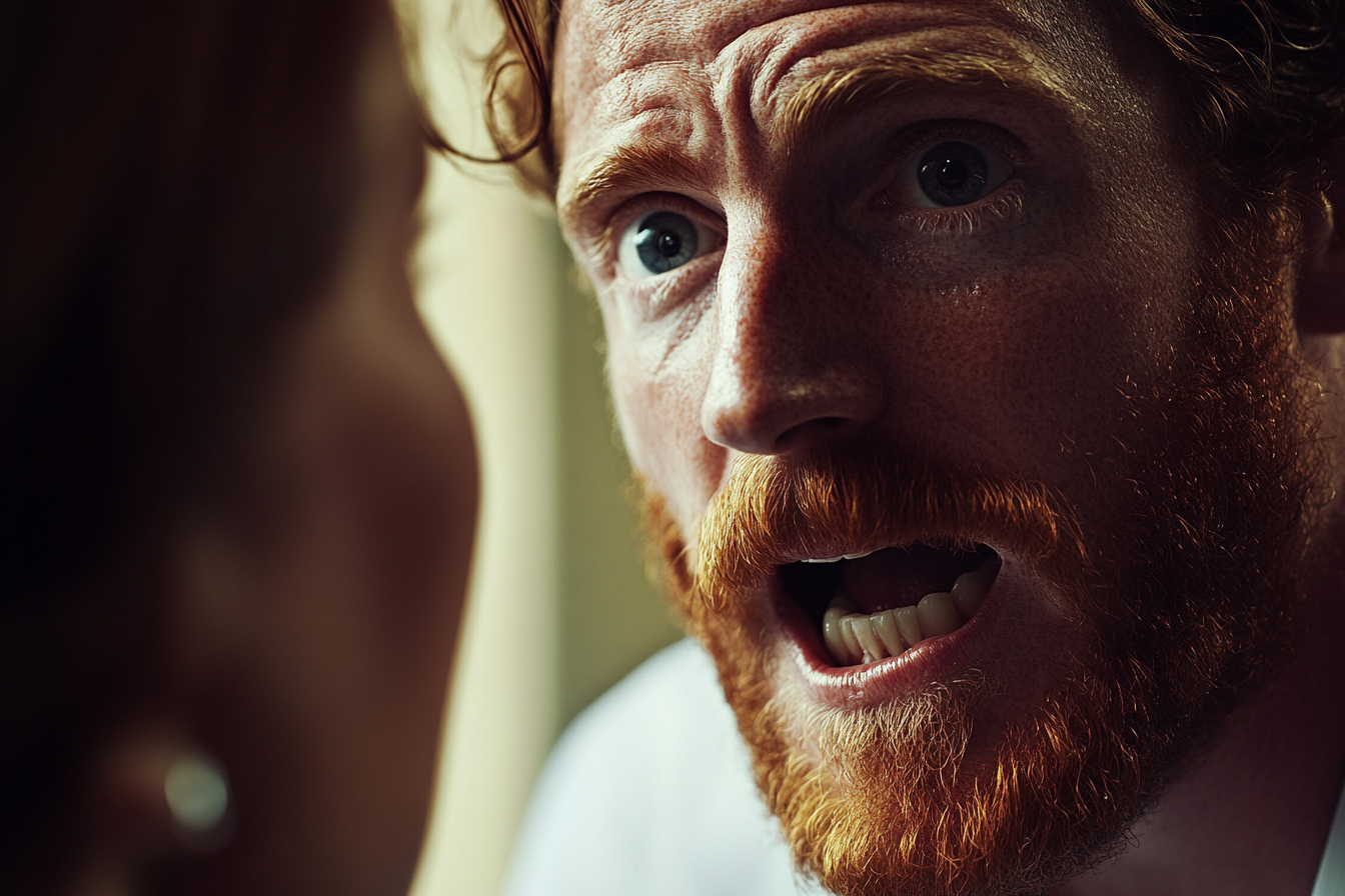 Mężczyzna krzyczący na kogoś | Źródło: Midjourney