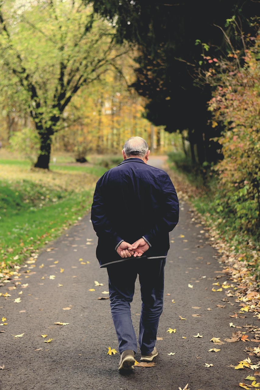 Ein älterer Mann, der weggeht | Quelle: Pixabay