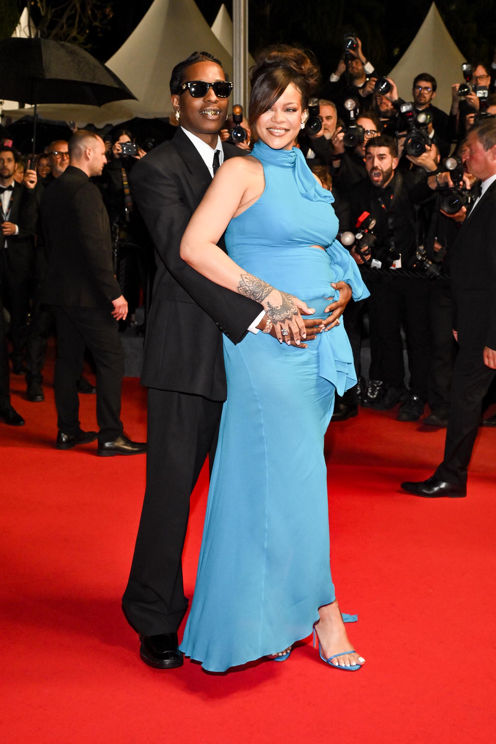 Rihanna und A$AP Rocky besuchen den roten Teppich für „Highest 2 Lowest“ bei den 78. jährlichen Filmfestspielen von Cannes im Palais des Festivals in Cannes, Frankreich, am 19. Mai 2025 | Quelle: Getty Images