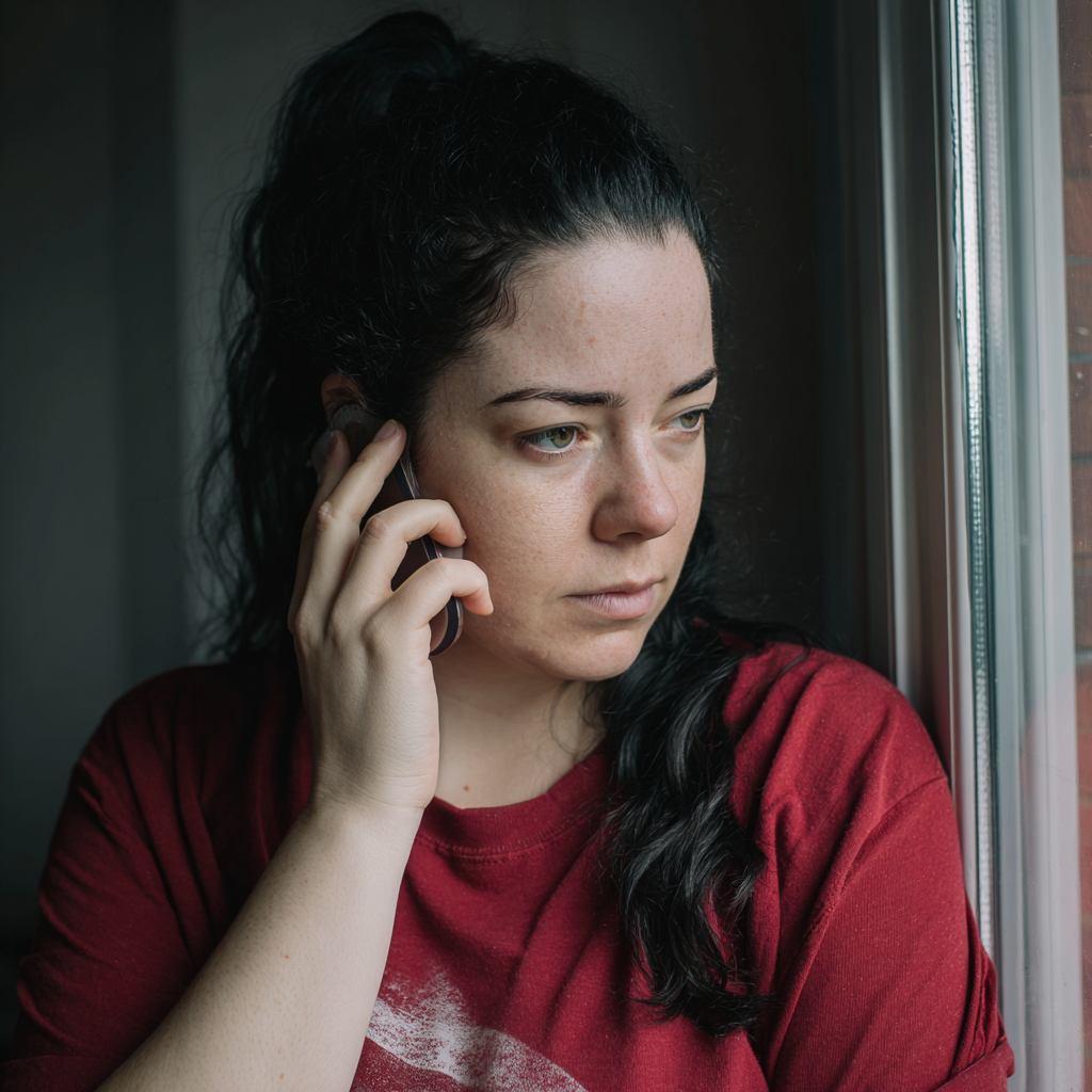 Eine Frau spricht am Telefon | Quelle: Midjourney