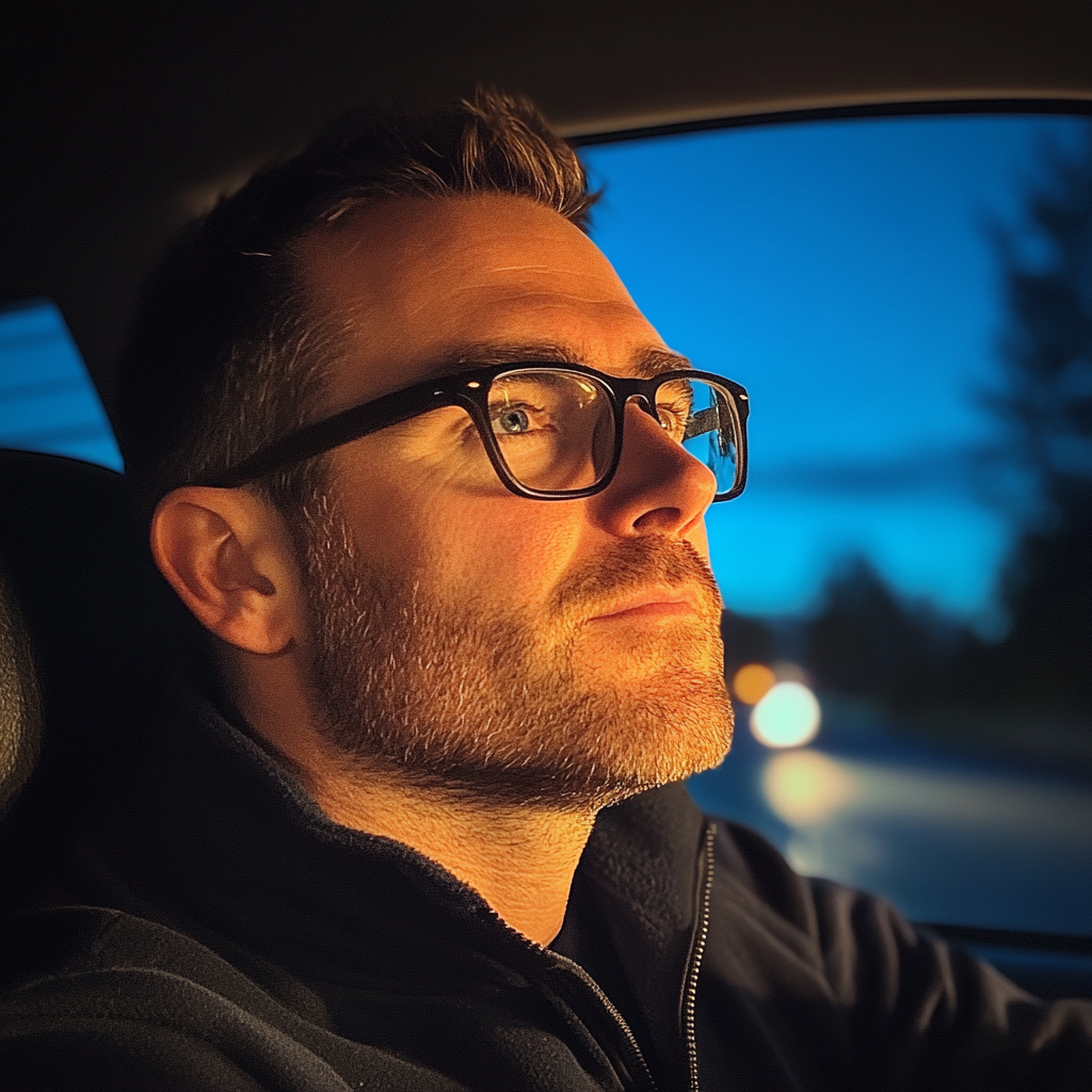 Ein Mann am Steuer eines Autos | Quelle: Midjourney