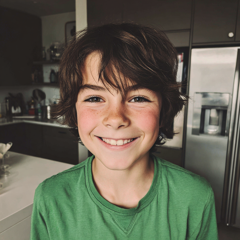 Ein lächelnder kleiner Junge | Quelle: Midjourney