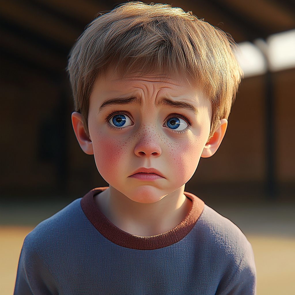 Ein trauriger kleiner Junge | Quelle: Midjourney