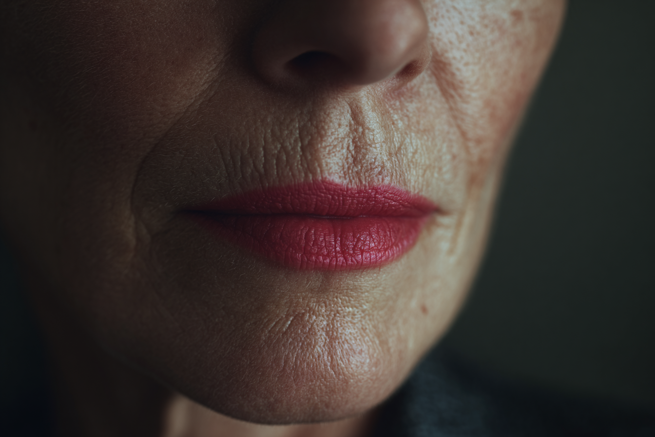 Eine Nahaufnahme der Lippen einer Frau | Quelle: Midjourney