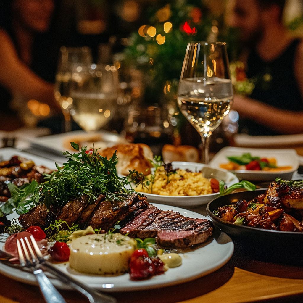 Die Hauptgerichte, die in einem Restaurant serviert werden | Quelle: Midjourney