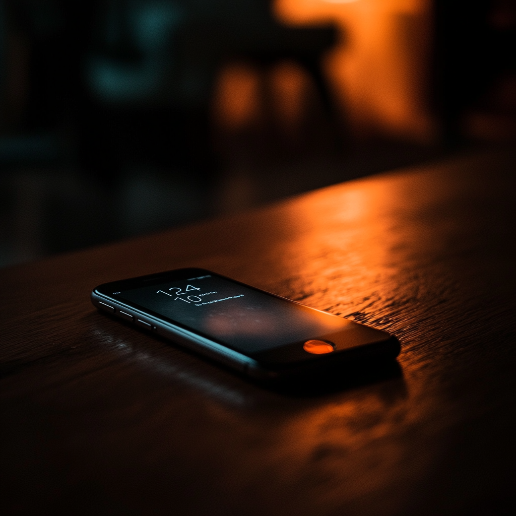 Ein Telefon auf einem Tisch | Quelle: Midjourney